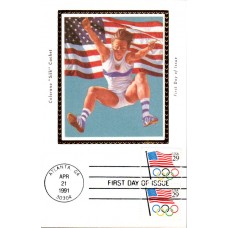 #2528 Flag with Olympic Rings Colorano Maxi FDC