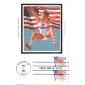#2528 Flag with Olympic Rings Colorano Maxi FDC