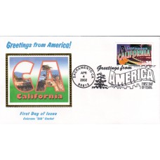 #3565 Greetings From California Colorano FDC