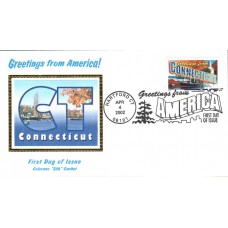 #3567 Greetings From Connecticut Colorano FDC