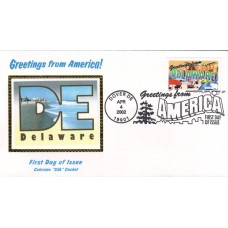 #3568 Greetings From Delaware Colorano FDC