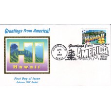 #3571 Greetings From Hawaii Colorano FDC