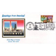 #3573 Greetings From Illinois Colorano FDC