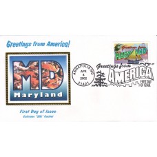 #3580 Greetings From Maryland Colorano FDC
