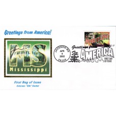 #3584 Greetings From Mississippi Colorano FDC