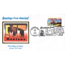 #3586 Greetings From Montana Colorano FDC
