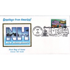 #3589 Greetings From New Hampshire Colorano FDC