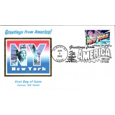#3592 Greetings From New York Colorano FDC