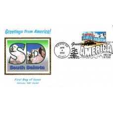 #3601 Greetings From South Dakota Colorano FDC