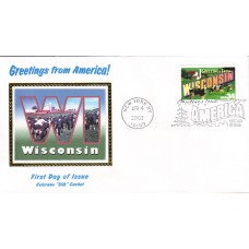 #3609 Greetings From Wisconsin Colorano FDC