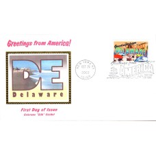 #3703 Greetings From Delaware Colorano FDC