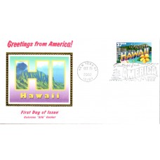 #3706 Greetings From Hawaii Colorano FDC