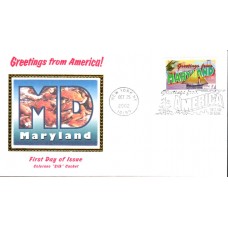 #3715 Greetings From Maryland Colorano FDC