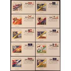 #4283-92 Flags Of Our Nation Colorano FDC Set