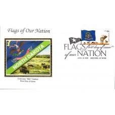 #4312 FOON: North Dakota Flag Colorano FDC