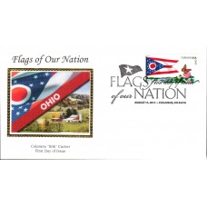#4314 FOON: Ohio State Flag Colorano FDC