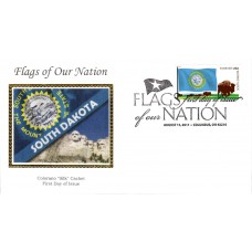 #4321 FOON: South Dakota State Flag Colorano FDC