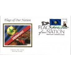 #4325 FOON: Vermont State Flag Colorano FDC 
