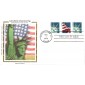 #4486-87 Statue of Liberty - US Flag PNC Colorano FDC