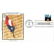 #4496 Patriotic Quill and Inkwell Colorano FDC