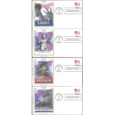 #4641-44 Four Flags Colorano FDC Set