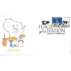 #4330 FOON: Wisconsin State Flag CompuChet FDC