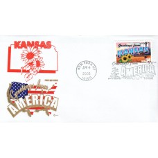#3576 Greetings From Kansas Covercraft FDC