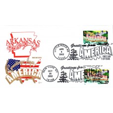 #3699 Greetings From Arkansas Dual Covercraft FDC