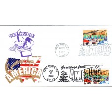 #3703 Greetings From Delaware Dual Covercraft FDC