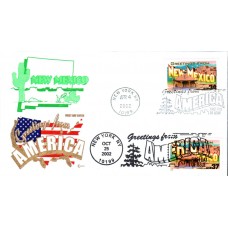 #3726 Greetings From New Mexico Dual Covercraft FDC