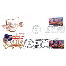 #3730 Greetings From Ohio Dual Covercraft FDC
