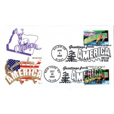 #3732 Greetings From Oregon Dual Covercraft FDC