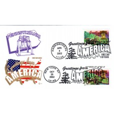 #3733 Greetings From Pennsylvania Dual Covercraft FDC