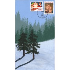 #2578-79 Christmas 1991 Cover Scape FDC