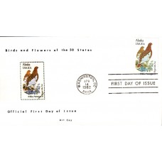 #1954 Alaska Birds - Flowers Coy FDC