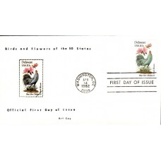 #1960 Delaware Birds - Flowers Coy FDC