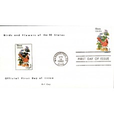 #1965 Illinois Birds - Flowers Coy FDC