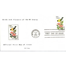 #1967 Iowa Birds - Flowers Coy FDC