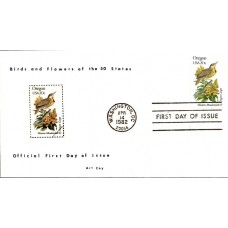 #1989 Oregon Birds - Flowers Coy FDC