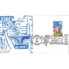 #3391 Wile Coyote - Roadrunner Curtis FDC