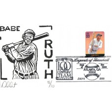 #3408h Babe Ruth Curtis FDC