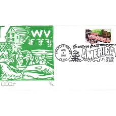 #3608 Greetings From West Virginia Curtis FDC