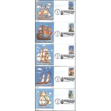 #3787-91 Southeastern Lighthouses Curtis FDC Set