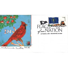 #4290 FOON: Indiana Flag S Curtis FDC