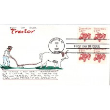#2127 Tractor 1920s DHC FDC