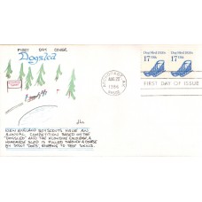 #2135 Dog Sled 1920s DHC FDC