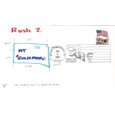#2523A Flag Over Mt. Rushmore DHC FDC