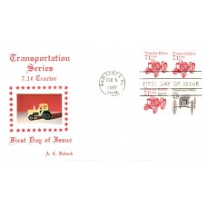 #2127-27a Tractor 1920s Doback FDC