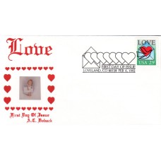 #2618 Love - Envelope Doback FDC 