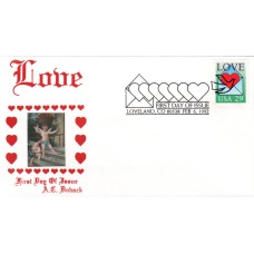 #2618 Love - Envelope Doback FDC 
